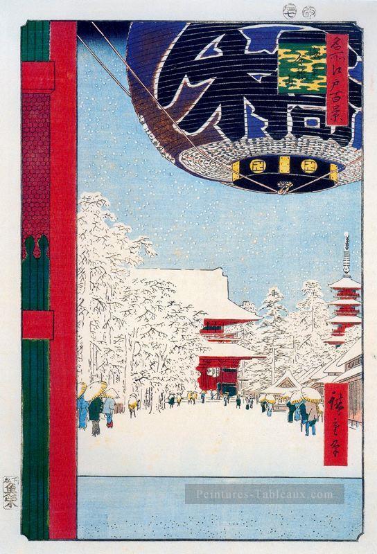 Temple de kinryuzan à Asakusa Utagawa Hiroshige ukiyoe Peintures à l'huile